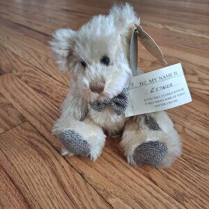 Vintage First and Main Esther Teddy Bear Rare Bear No. 1482 W/Bow Tie